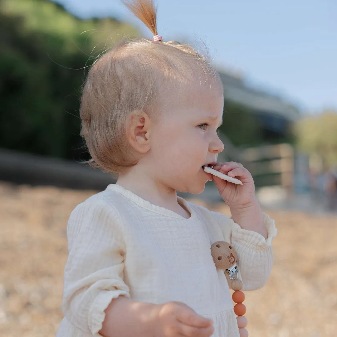 JBØRN Organic Cotton Muslin Baby Girl Dress and Bow | Personalisable