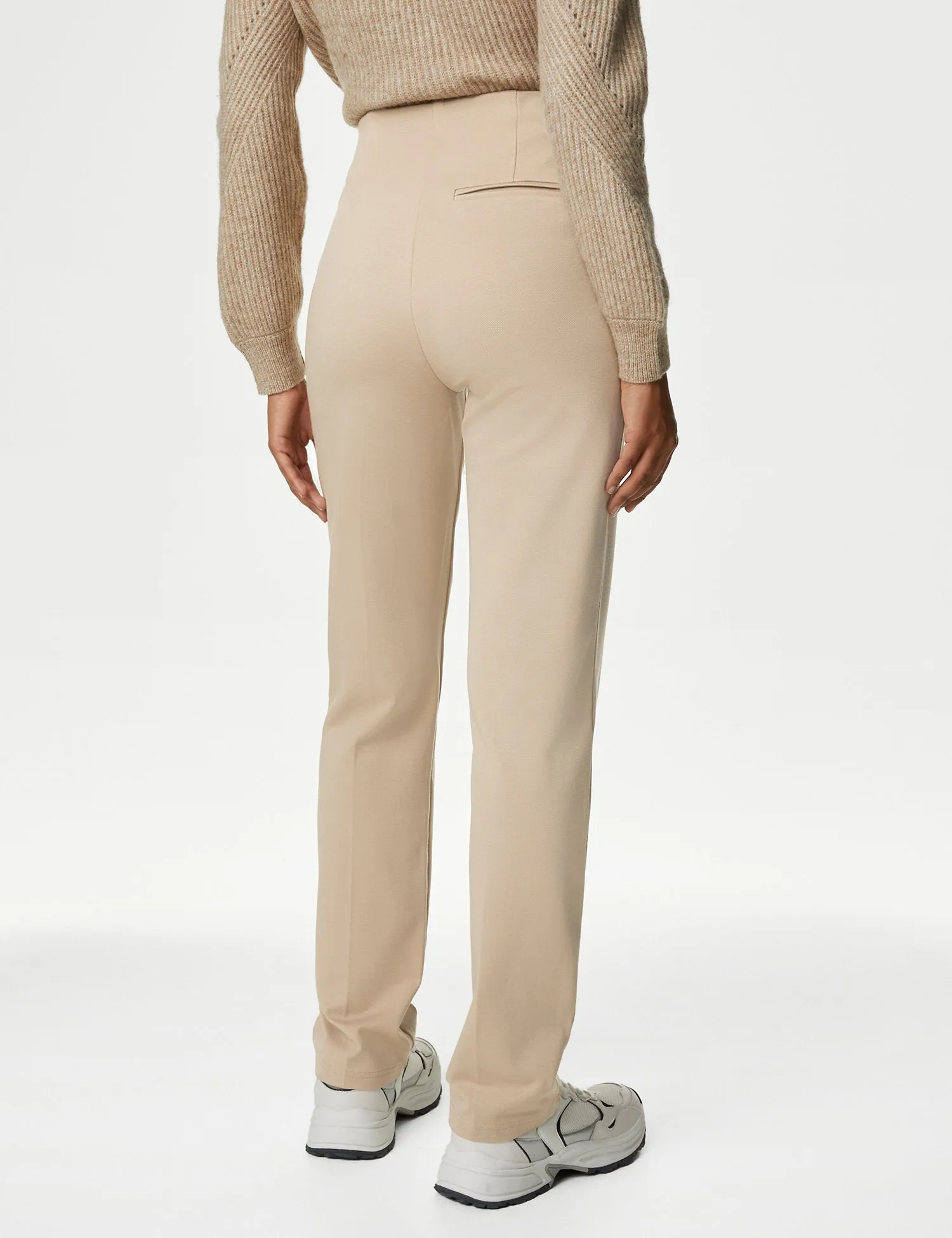 Jersey Twill Straight Leg Trousers