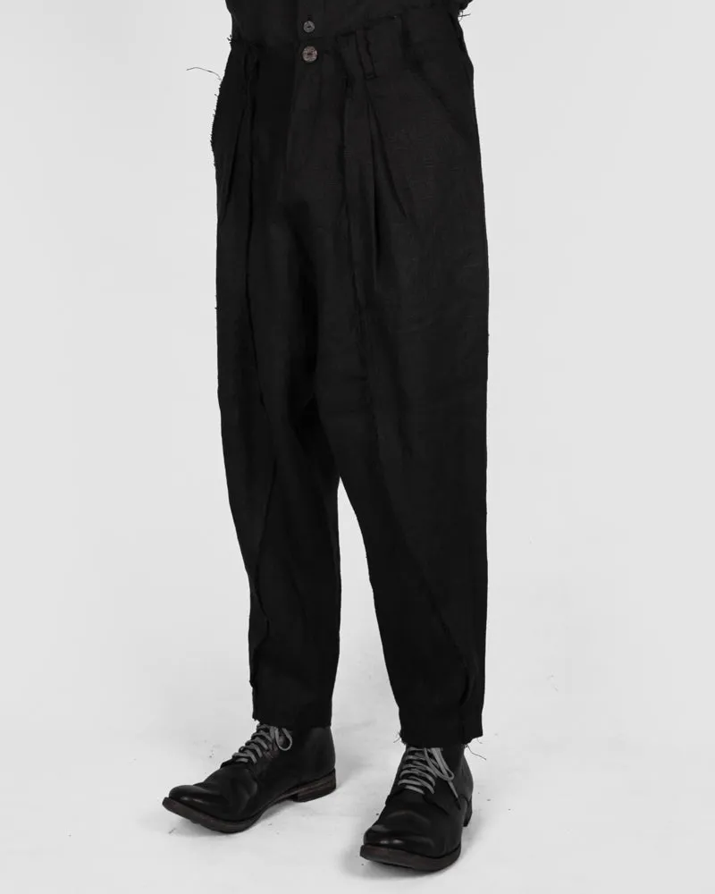 Johann deepcrotch lined trousers black