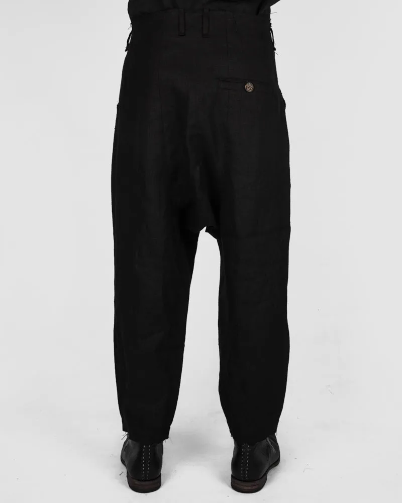 Johann deepcrotch lined trousers black