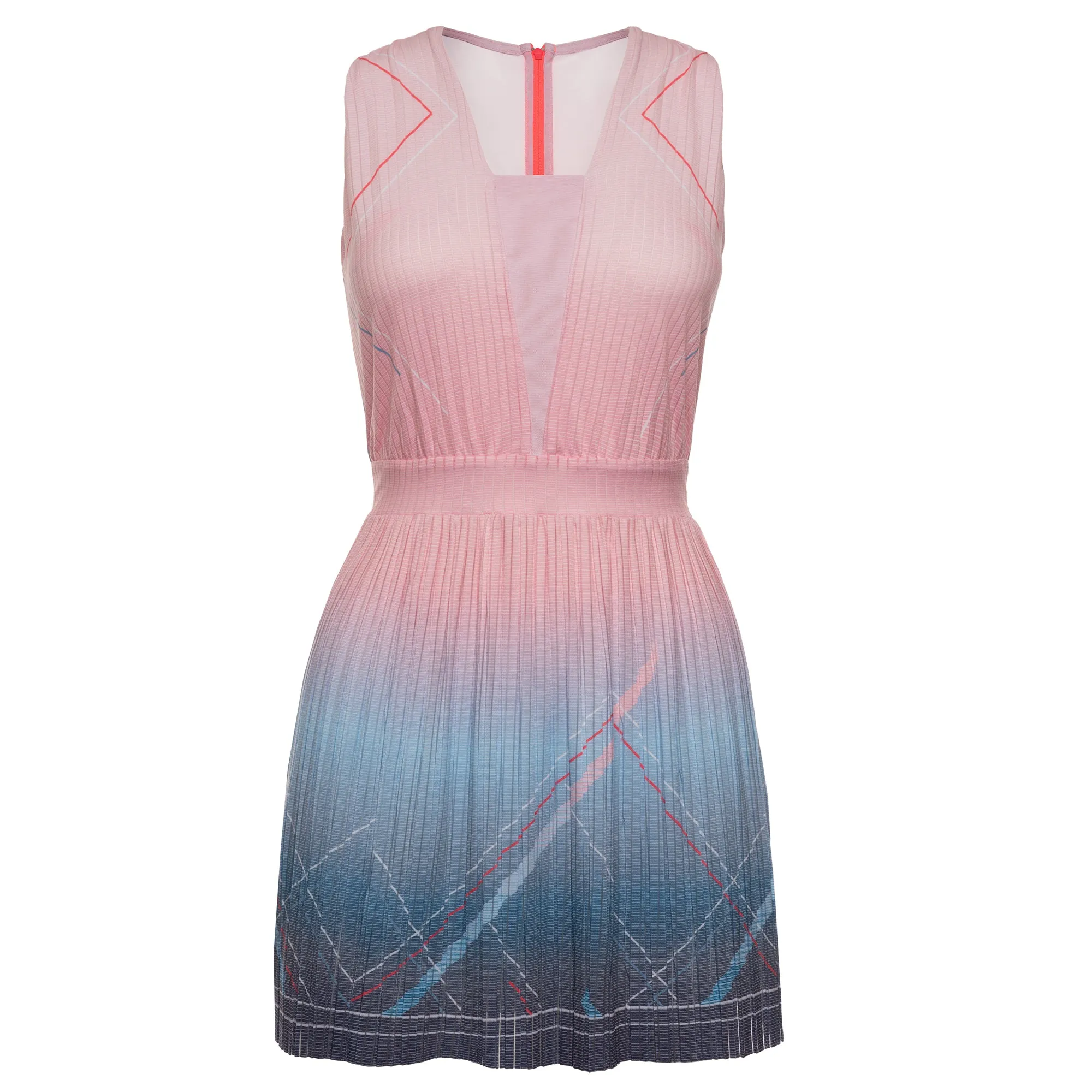 K-Swiss Deep V Pleated Lake Womens Tennis Dress