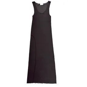 KNIT SINGLET DRESS - MAHOGANY