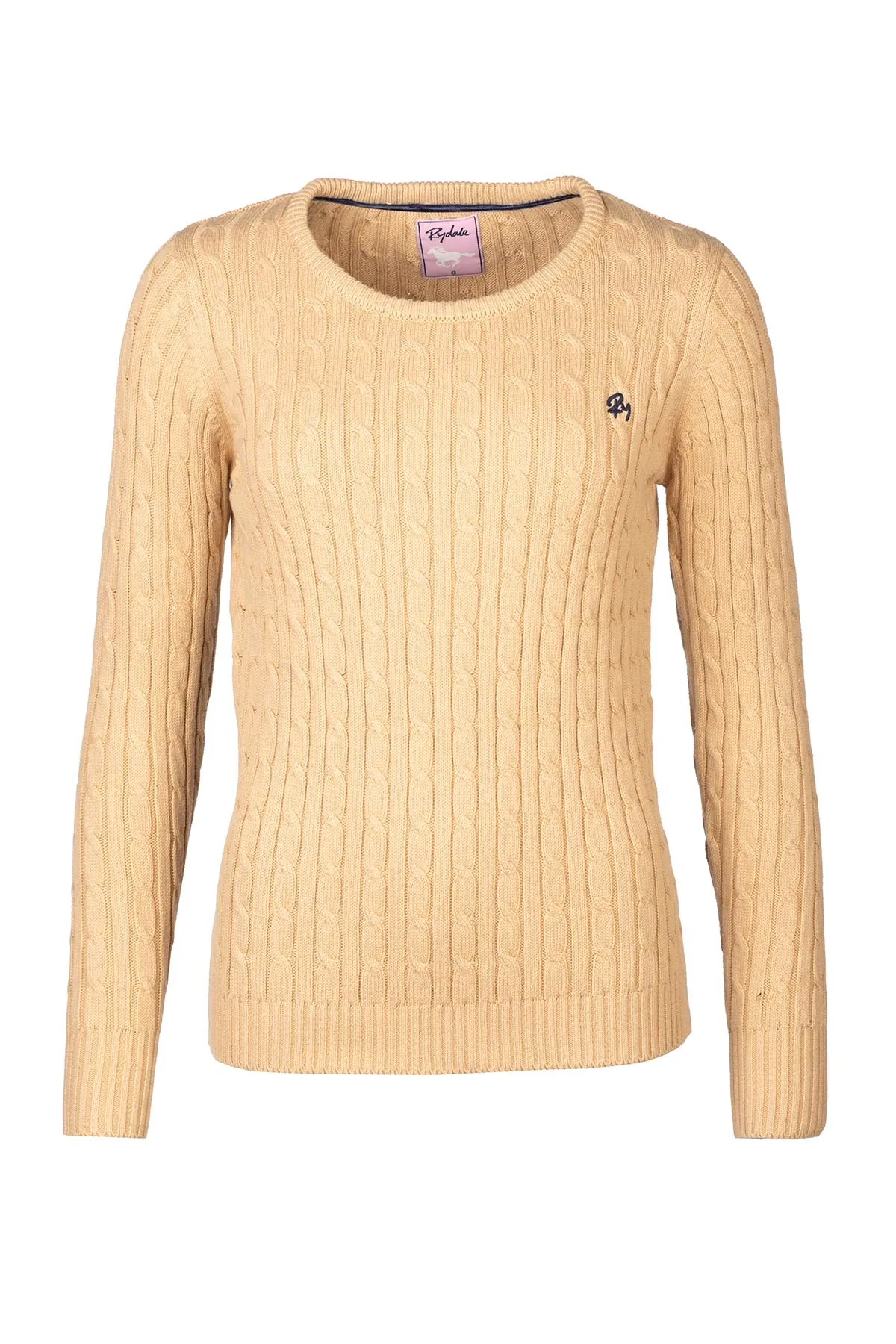 Ladies Crew Neck Cable Knit Jumper - Emma