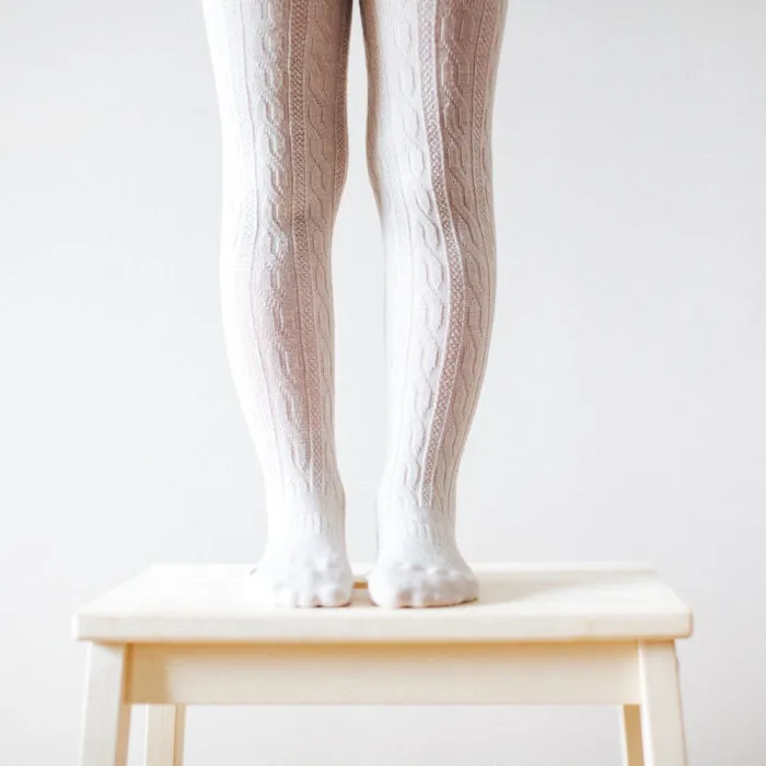 Lamington Tights Cable Oatmeal