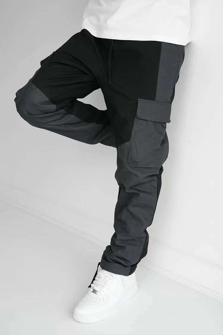 Large Pocket Stitching Trousers Men's Loose Feet