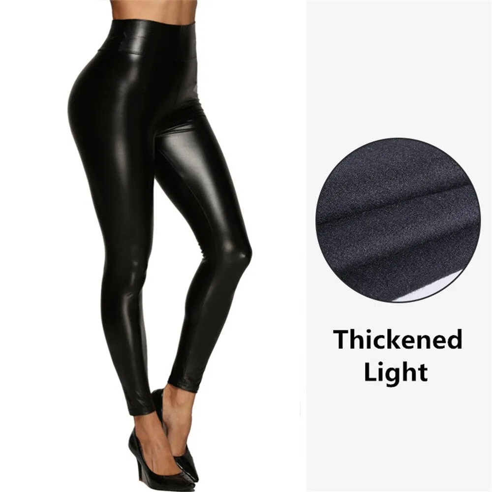 Leather  High Waist Pants