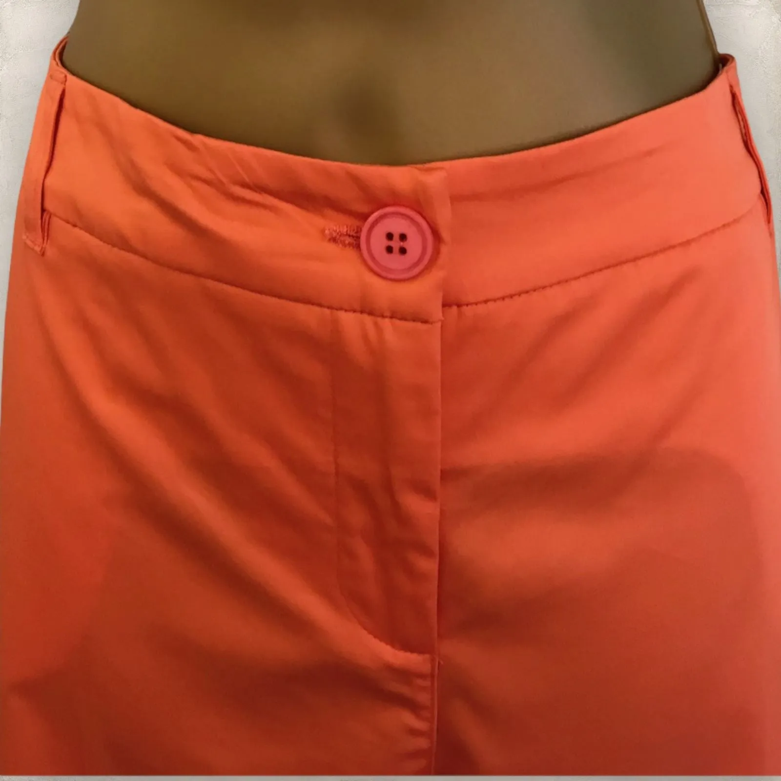 Libra Orange Cotton Summer Tapered Trousers UK 16 US 12 EU 44