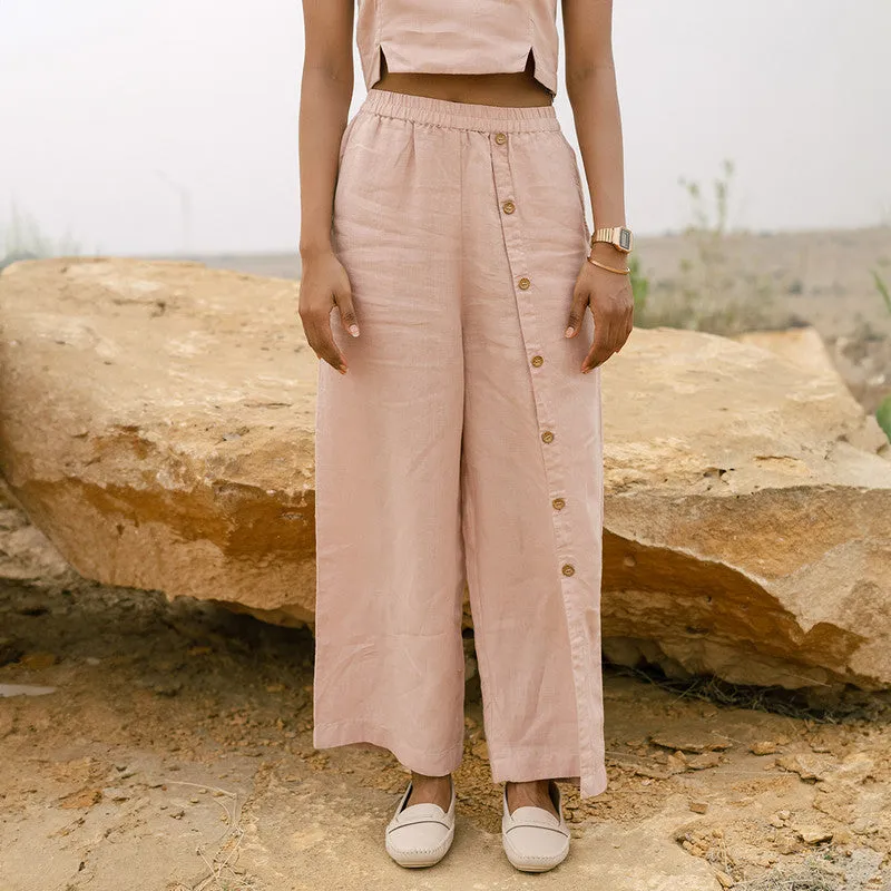 Linen Co Ord Set for Women | Flamingo Pink