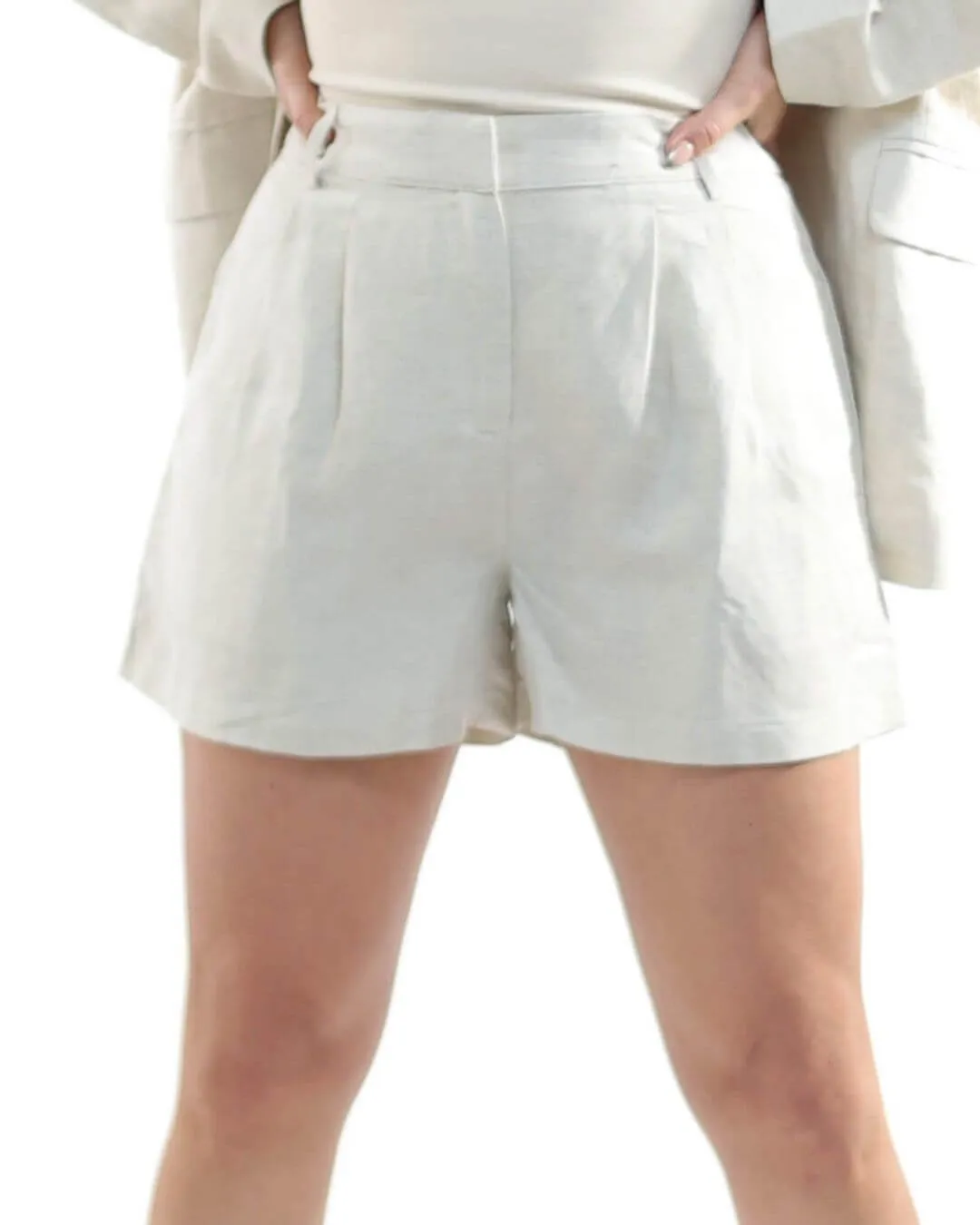 Linen High Waist Women’s Shorts