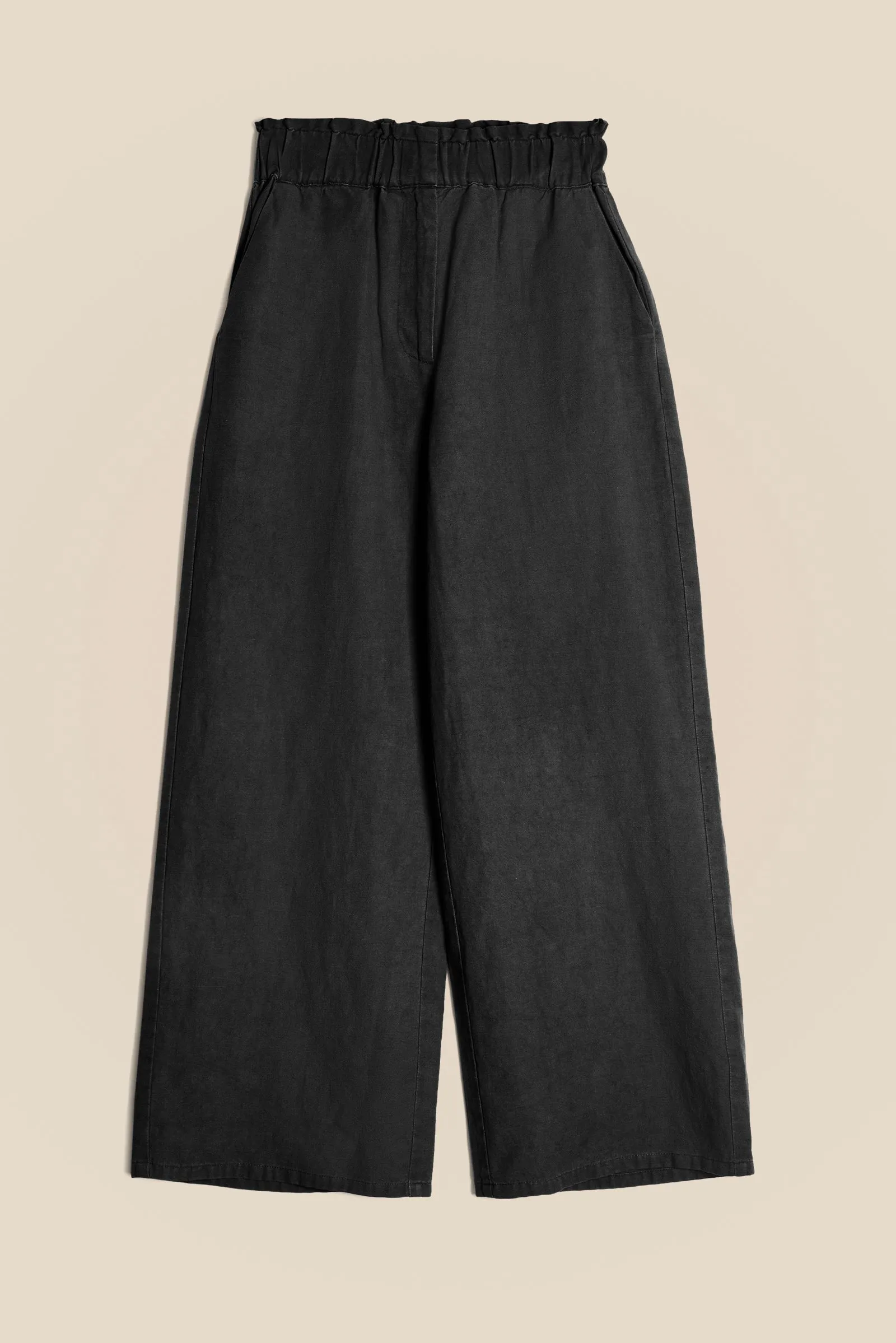 Linen Ruffle Trousers