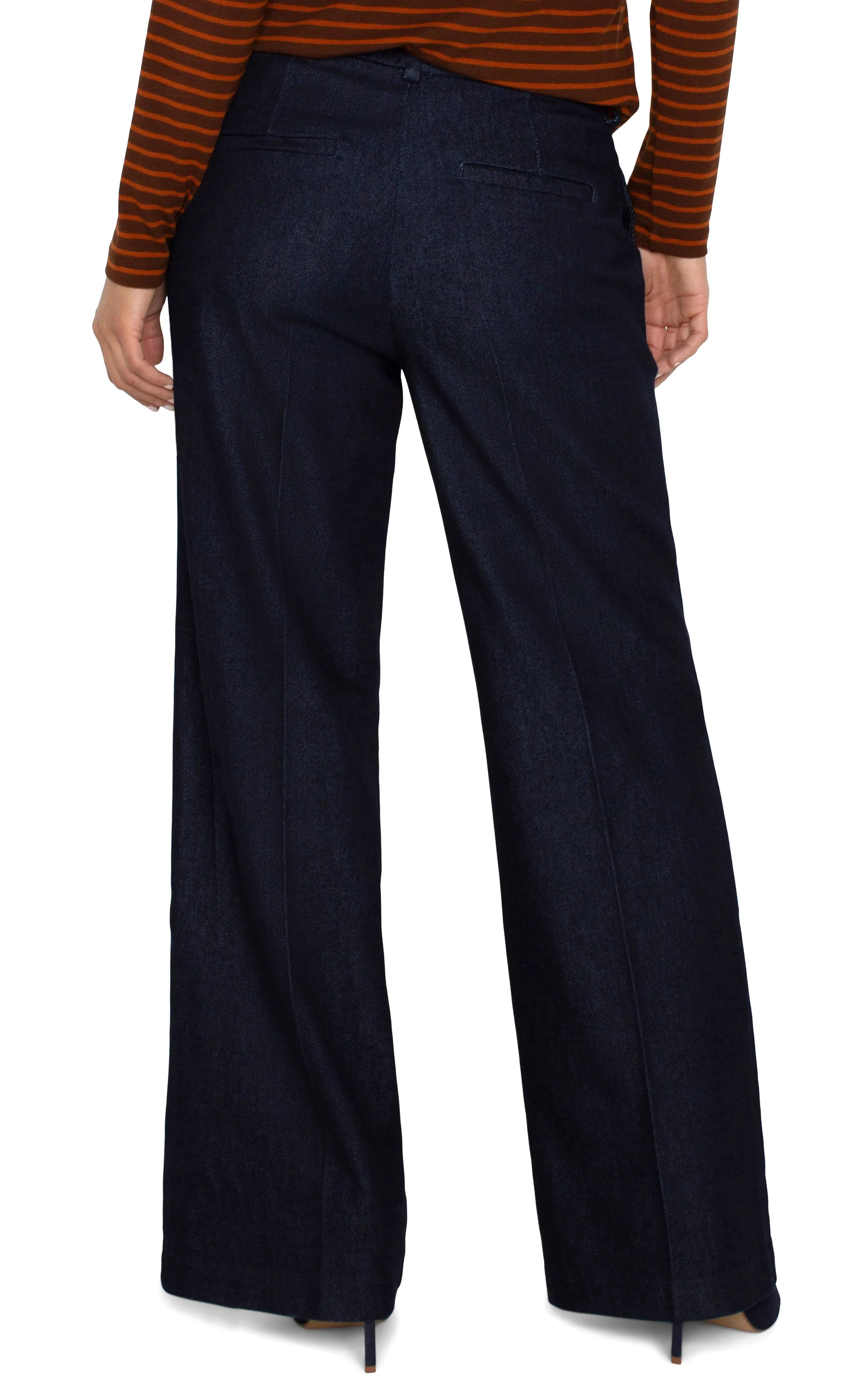 Liverpool Kelsey Wide Leg Trouser 31" inseam (Indigo Rinse)