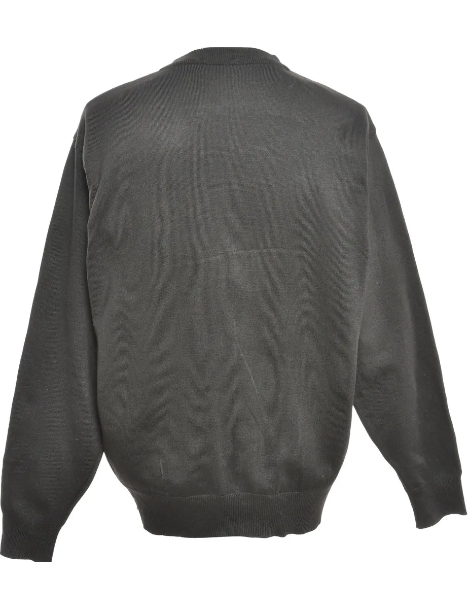 Long Sleeved Black Jumper - M