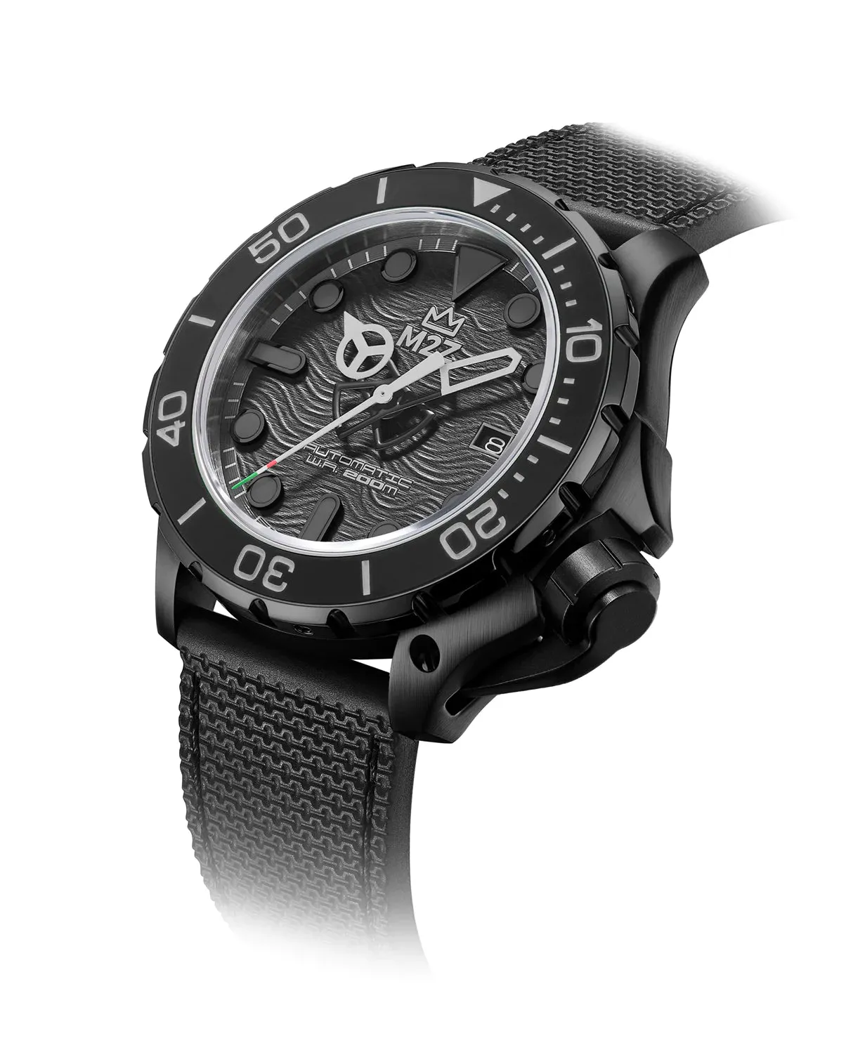 M2Z Men's Watch Diver 200 Black 200-009