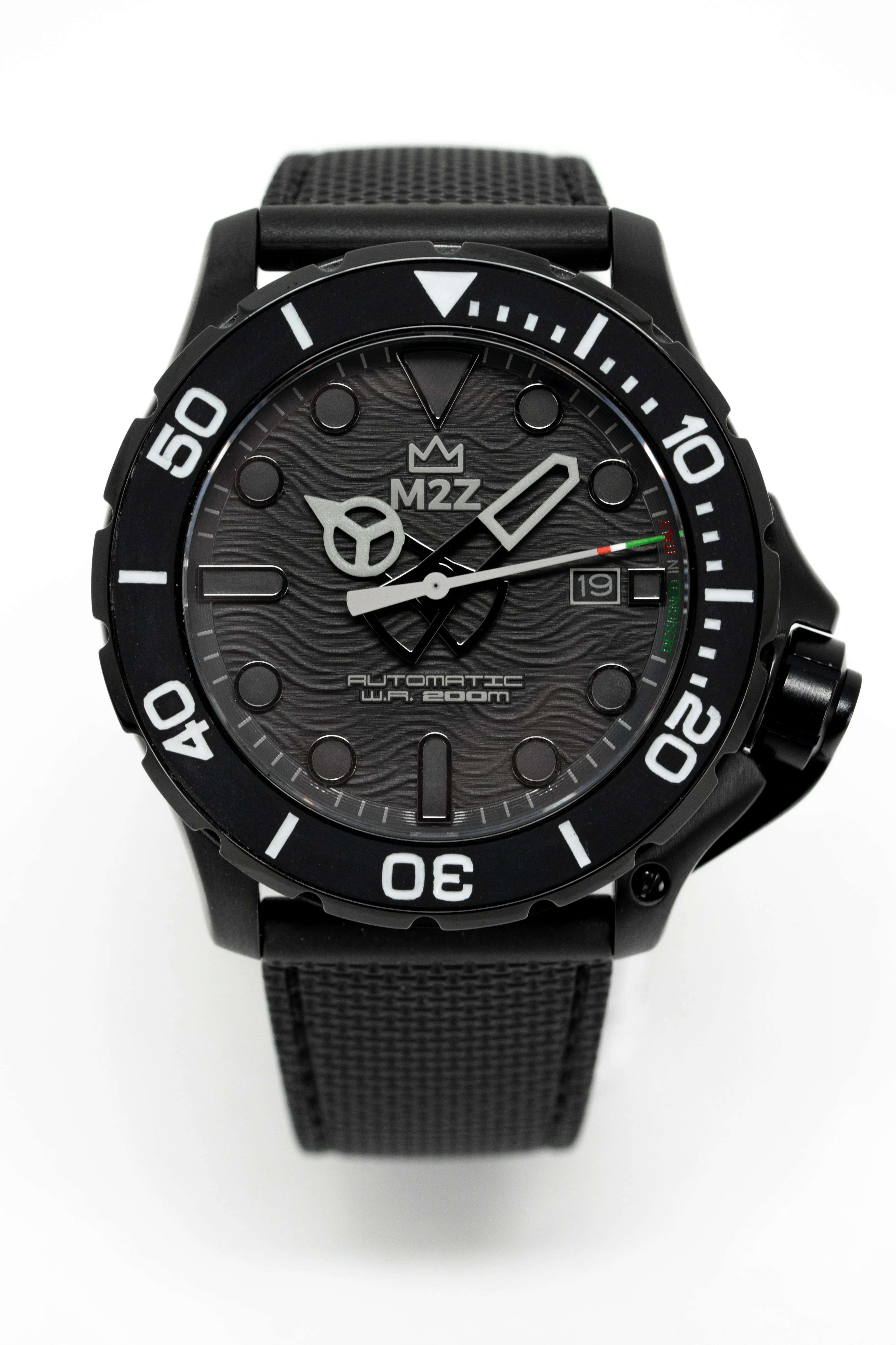 M2Z Men's Watch Diver 200 Black 200-009