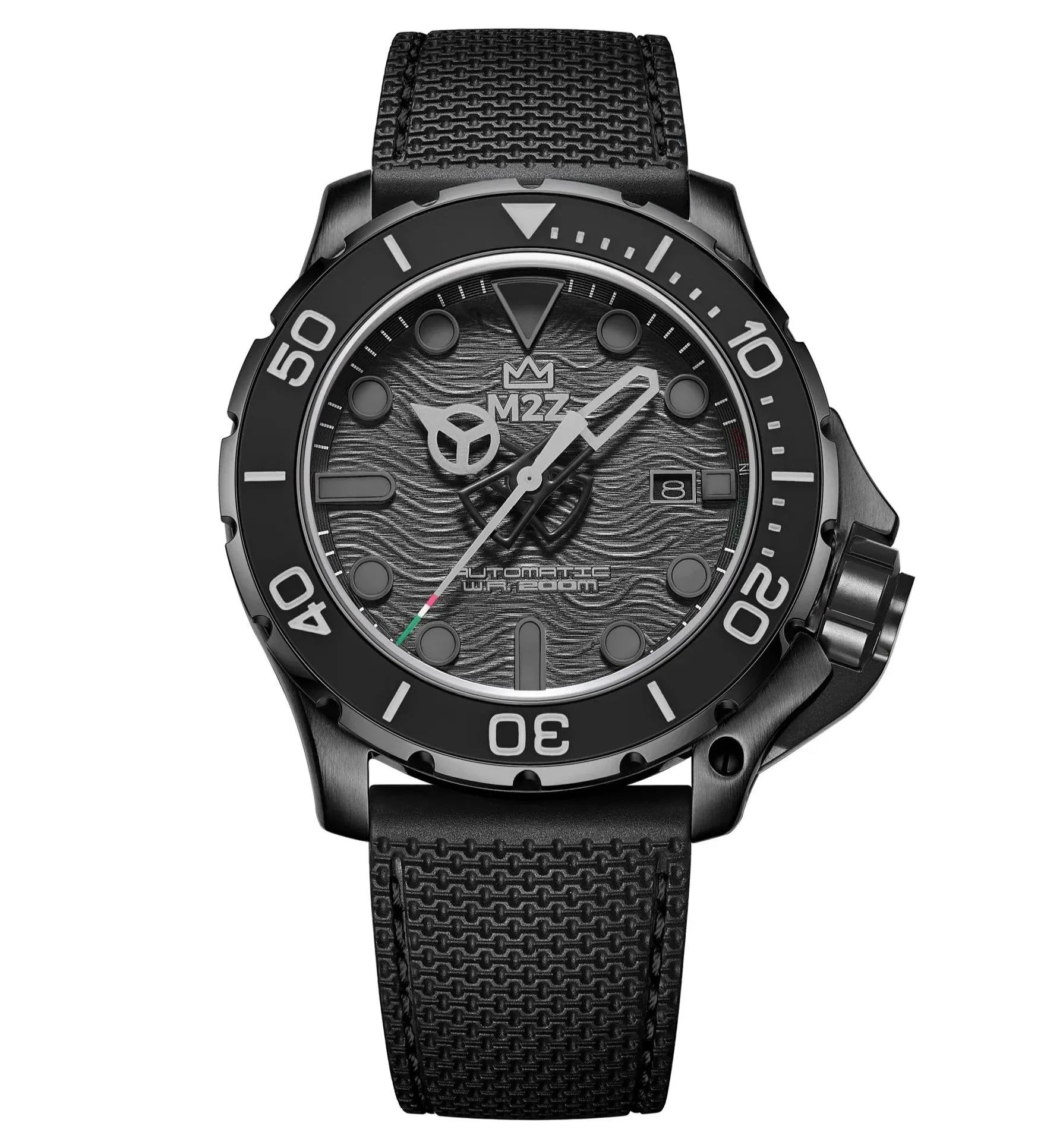 M2Z Men's Watch Diver 200 Black 200-009