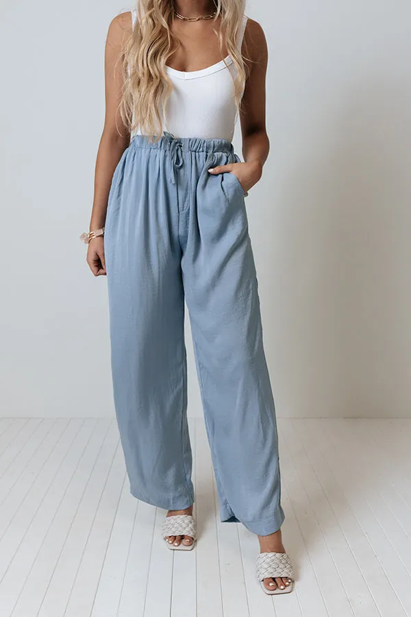 Major Milestone High Waist Pants In Sky Blue