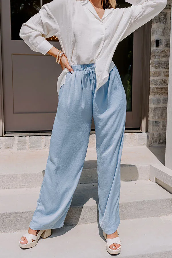 Major Milestone High Waist Pants In Sky Blue