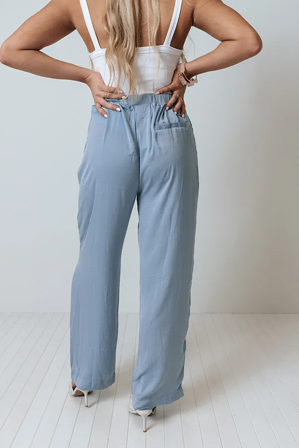 Major Milestone High Waist Pants In Sky Blue