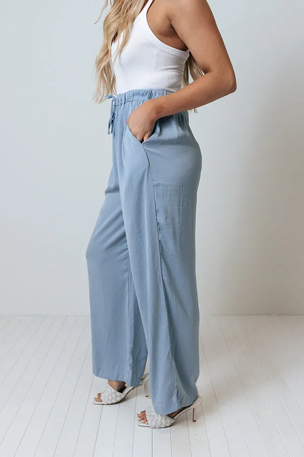 Major Milestone High Waist Pants In Sky Blue