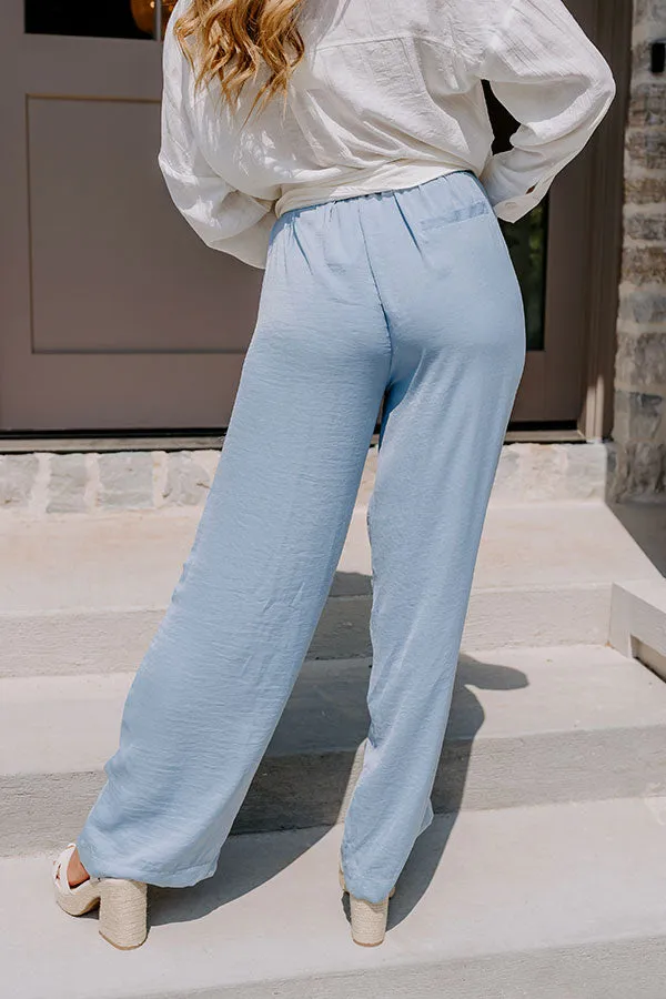 Major Milestone High Waist Pants In Sky Blue