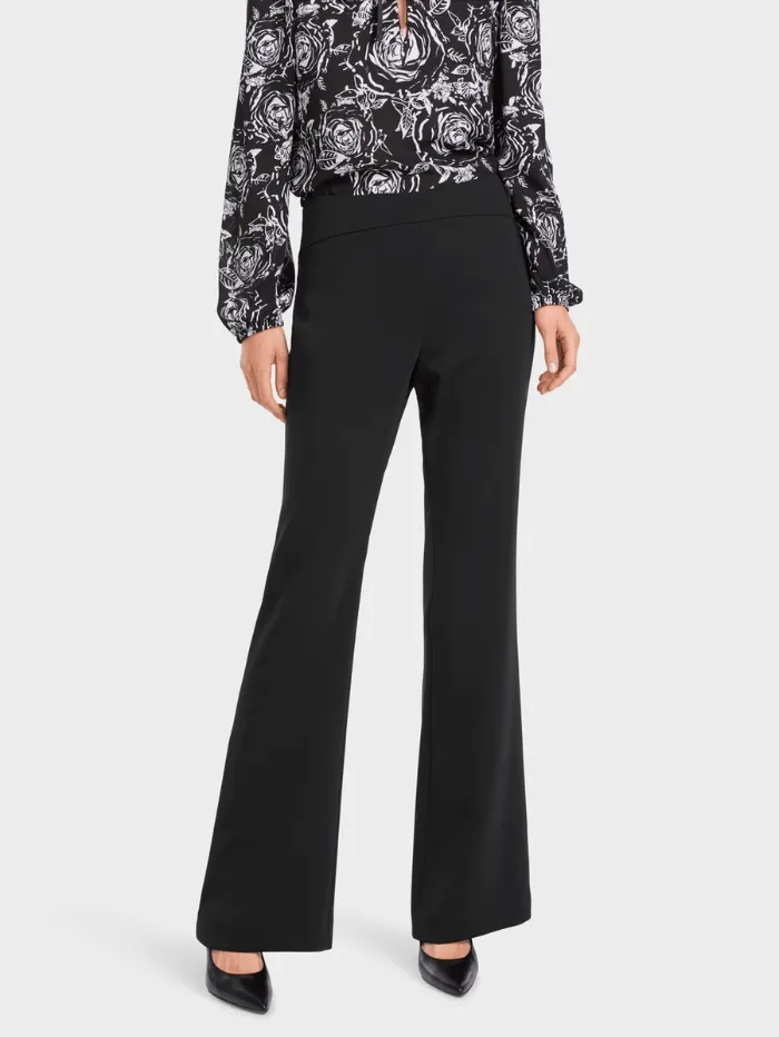 Marc Cain Collections Black Trousers With Flared Leg VC 81.50 W16 COL 900