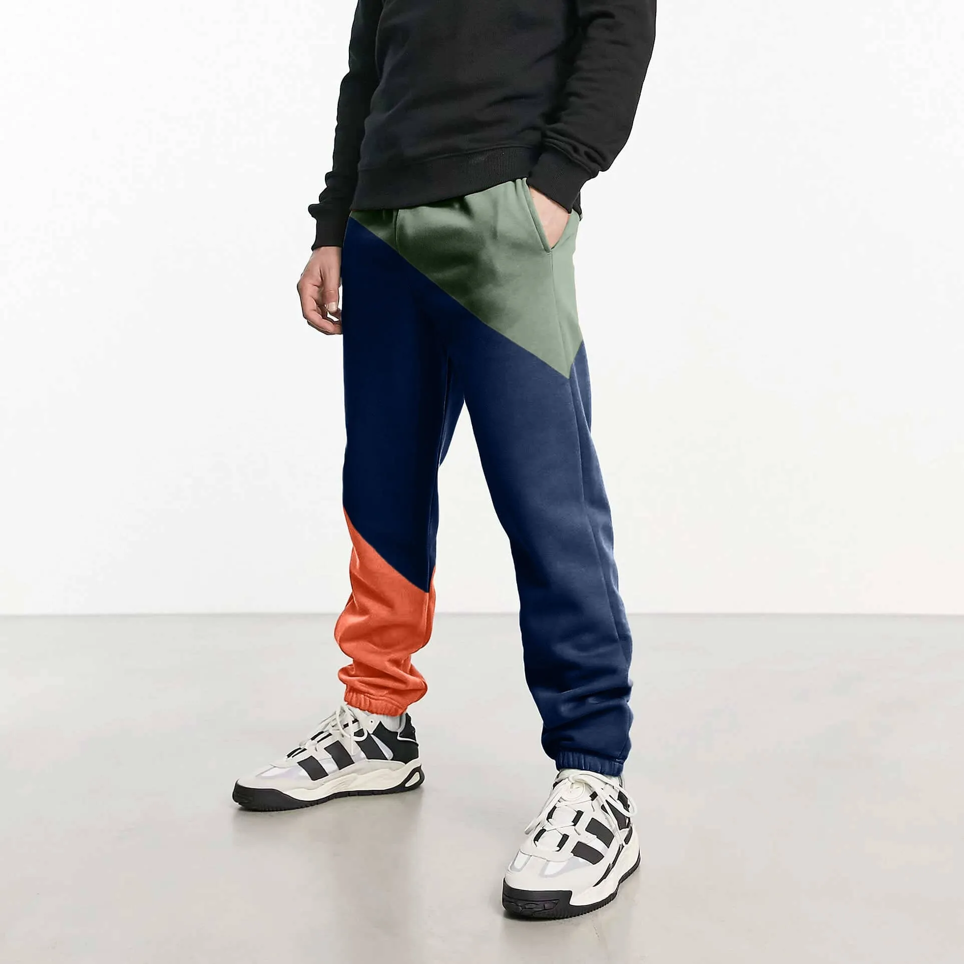 MAX 21 Men's Contrast Design Betim Sweat Pants