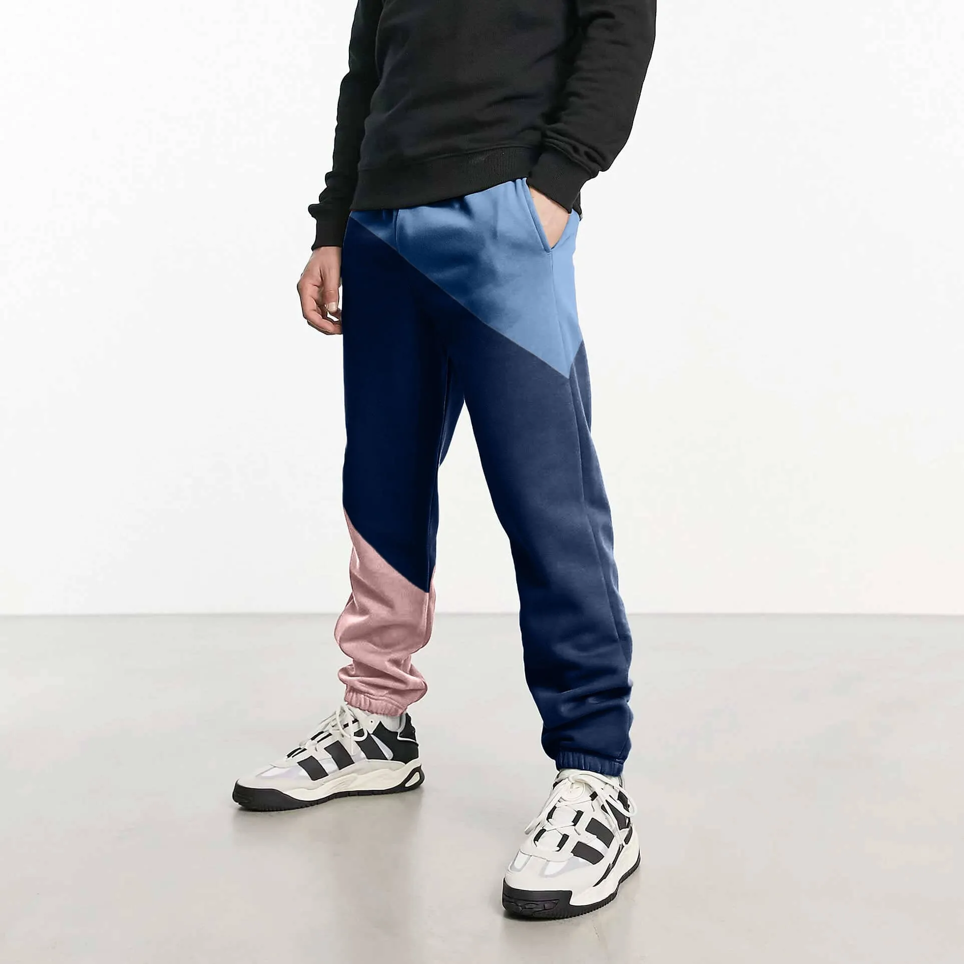 MAX 21 Men's Contrast Design Betim Sweat Pants