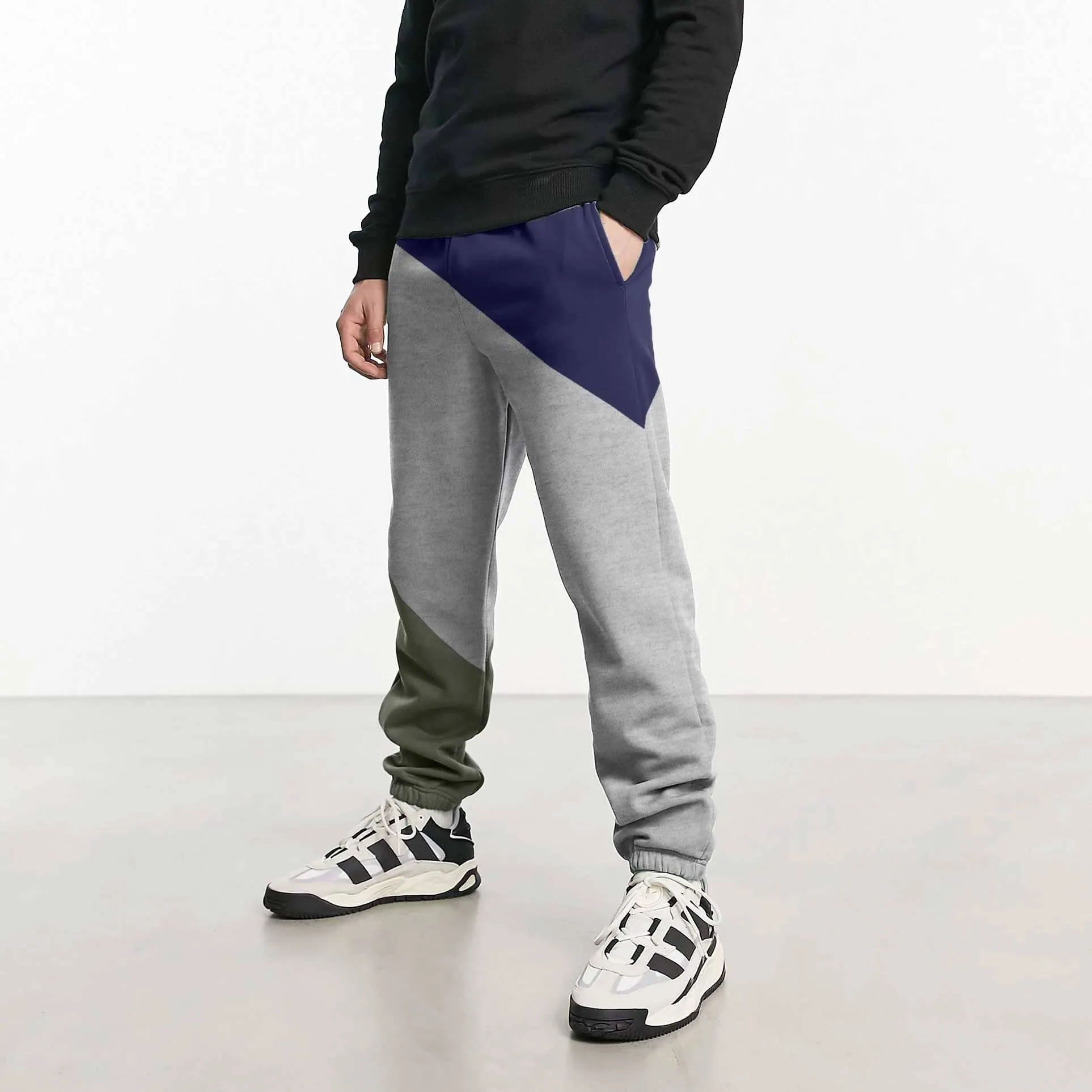 MAX 21 Men's Contrast Design Betim Sweat Pants