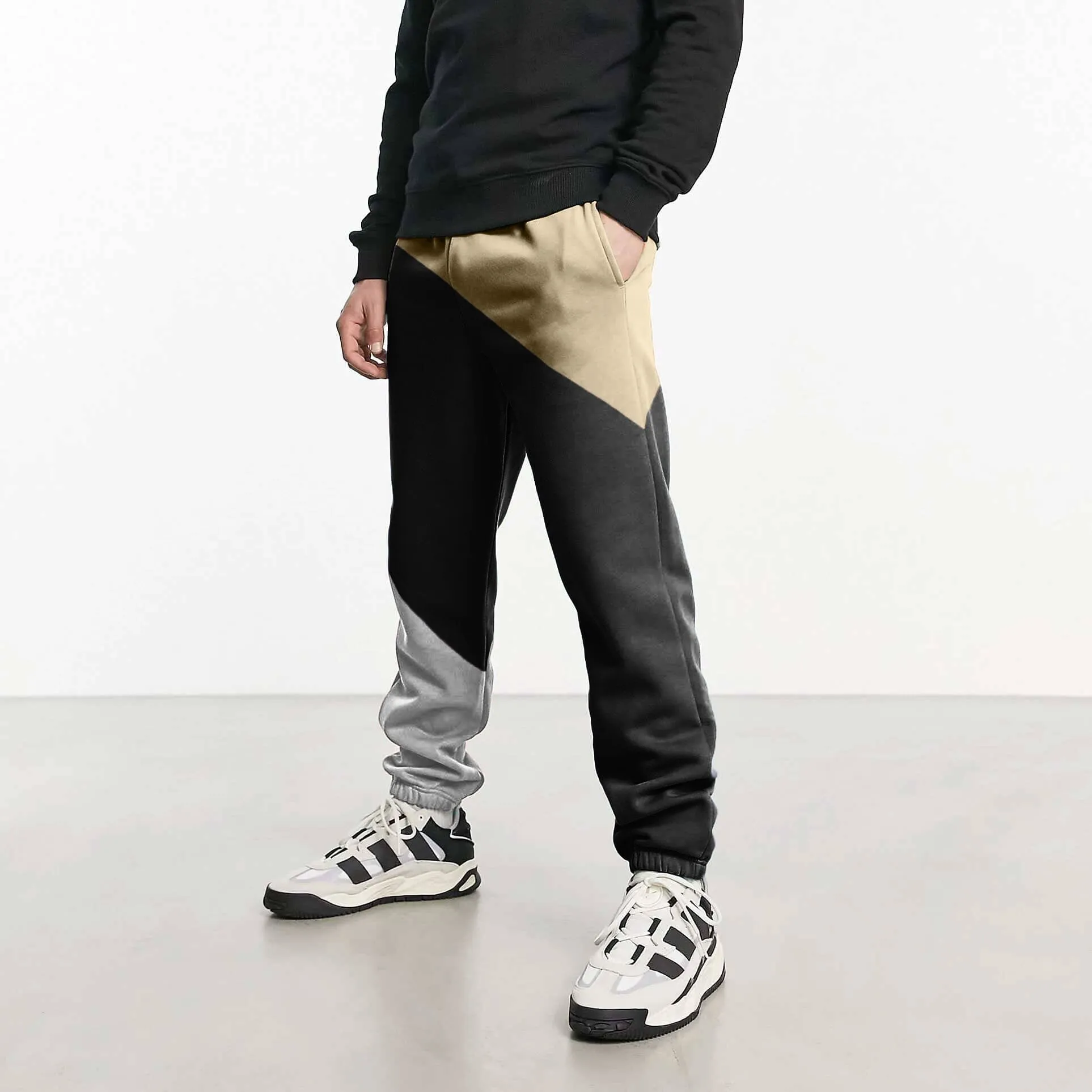 MAX 21 Men's Contrast Design Betim Sweat Pants