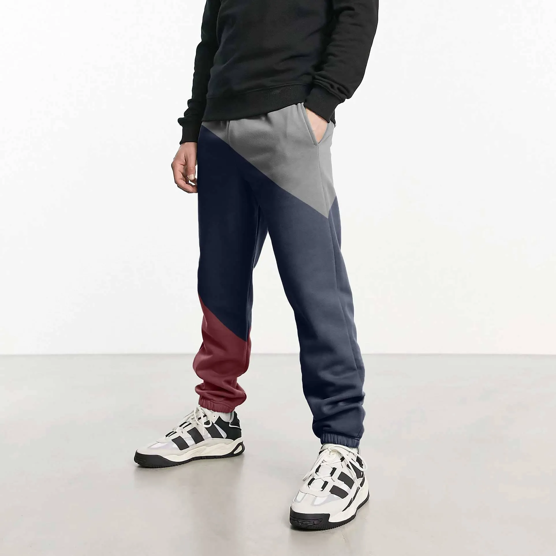 MAX 21 Men's Contrast Design Betim Sweat Pants