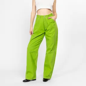 Medium 90s Esprit Lime Green Carpenter Barrel Pants 28.5"