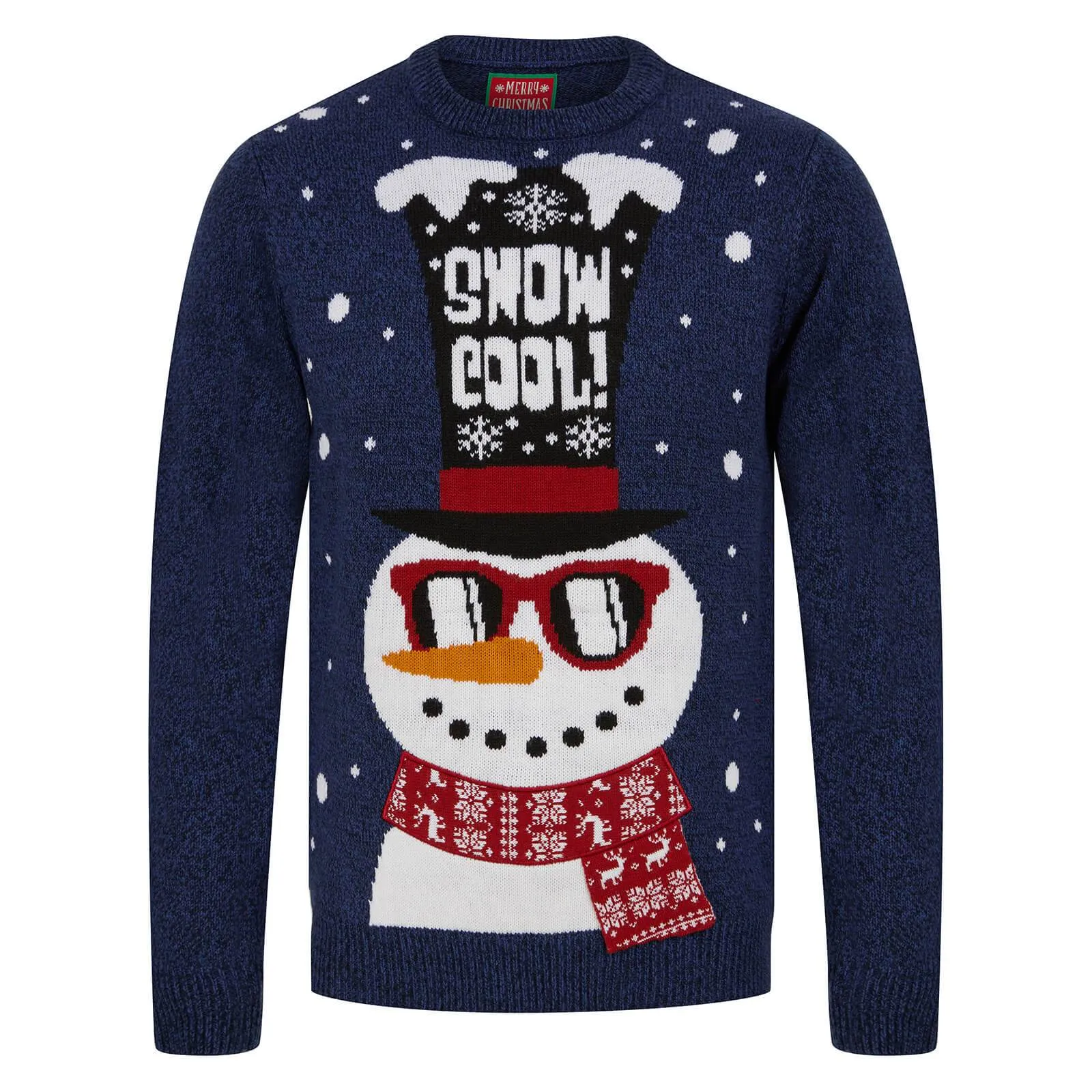 Mens LED Snowman Christmas Jumper Snow Cool Light Up Shades