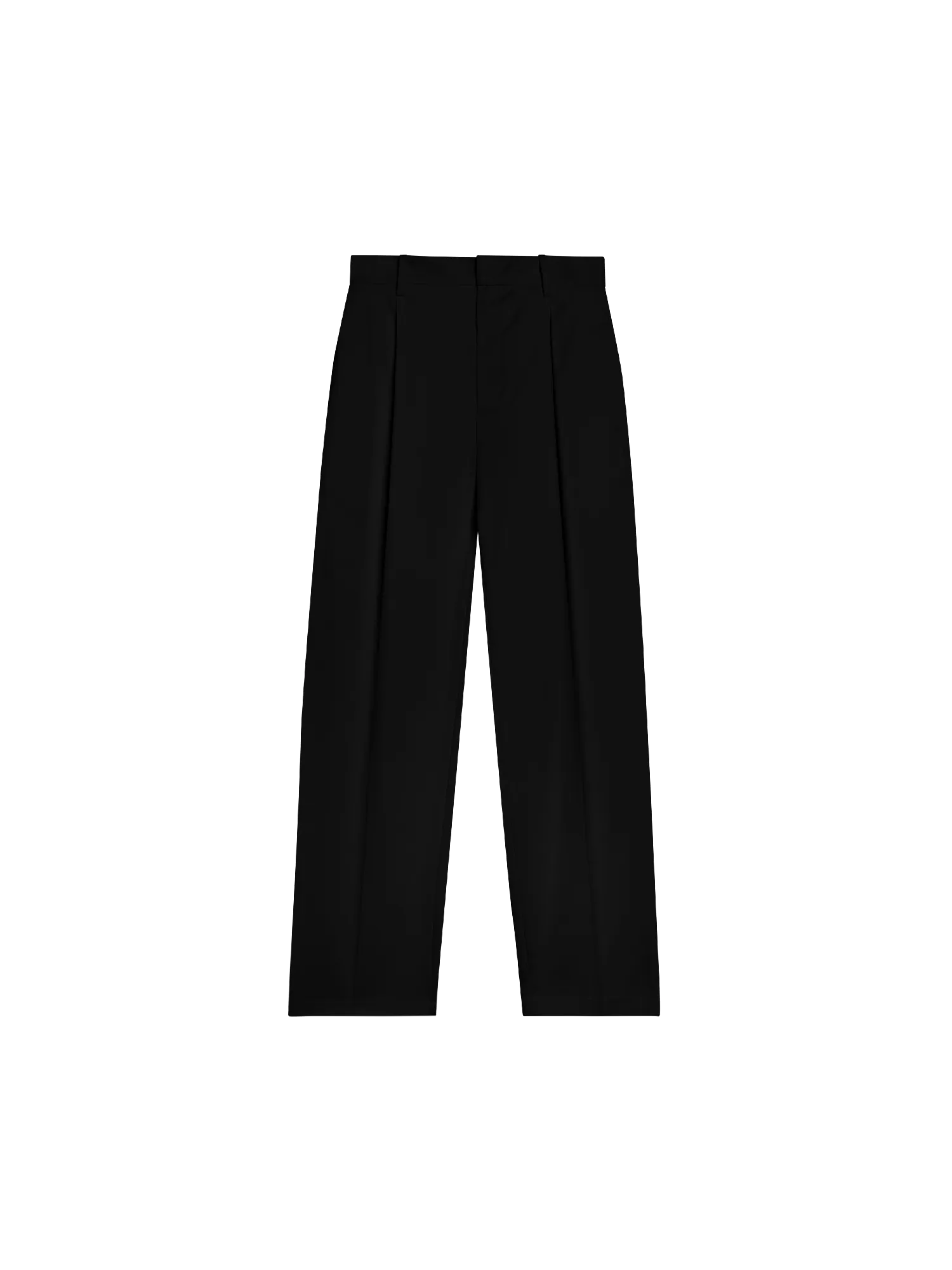 Men's Organic Cotton Tailored Trousers—black