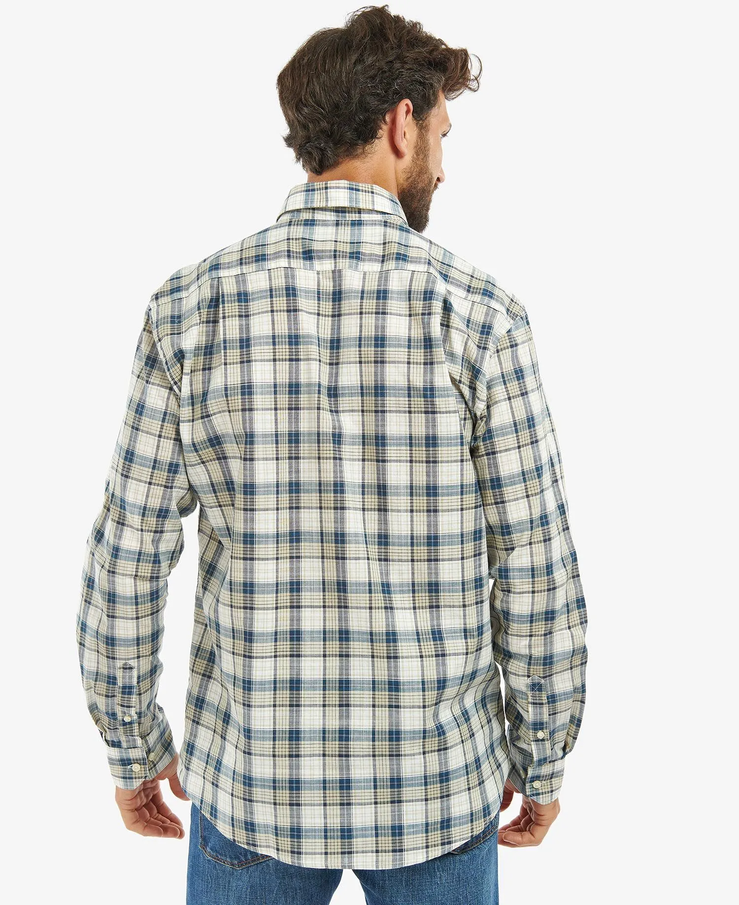 Men's Sadle Checked Shirt - Stone