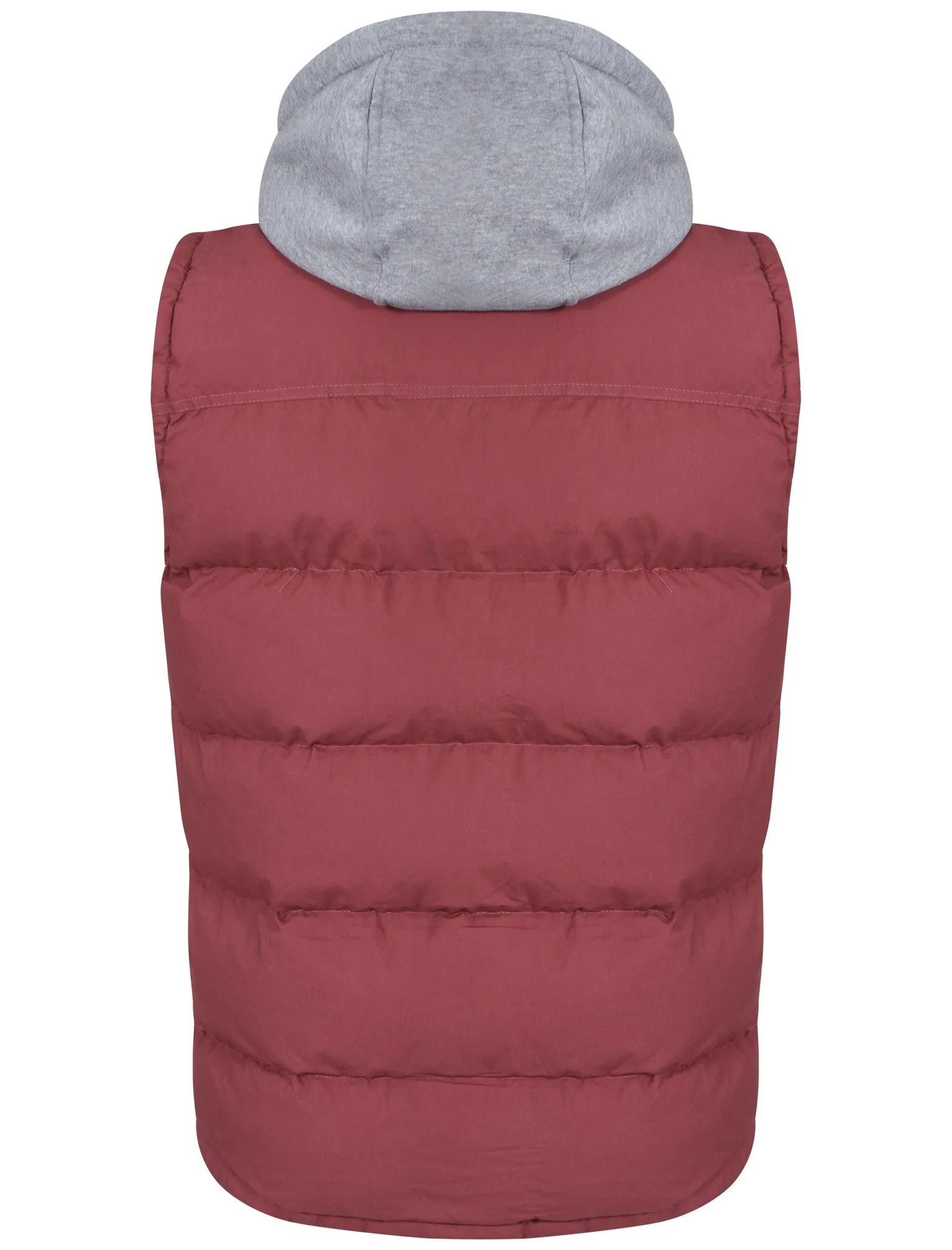 Mens Tokyo Laundry Brunel Hooded Gilet in Red