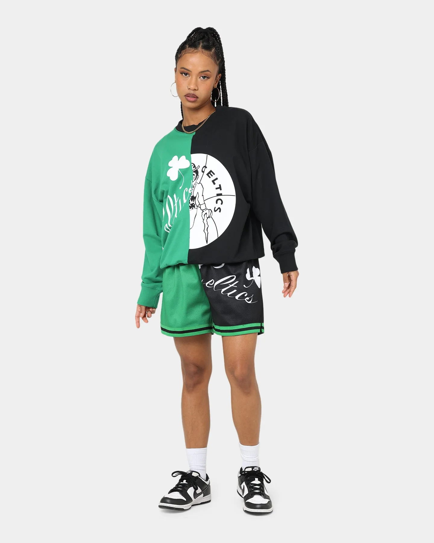 Mitchell & Ness Women's Boston Celtics Big Face 5.0 Crewneck Green