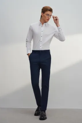 Multi-Way Stretch Slim Fit Plain Suit Pants