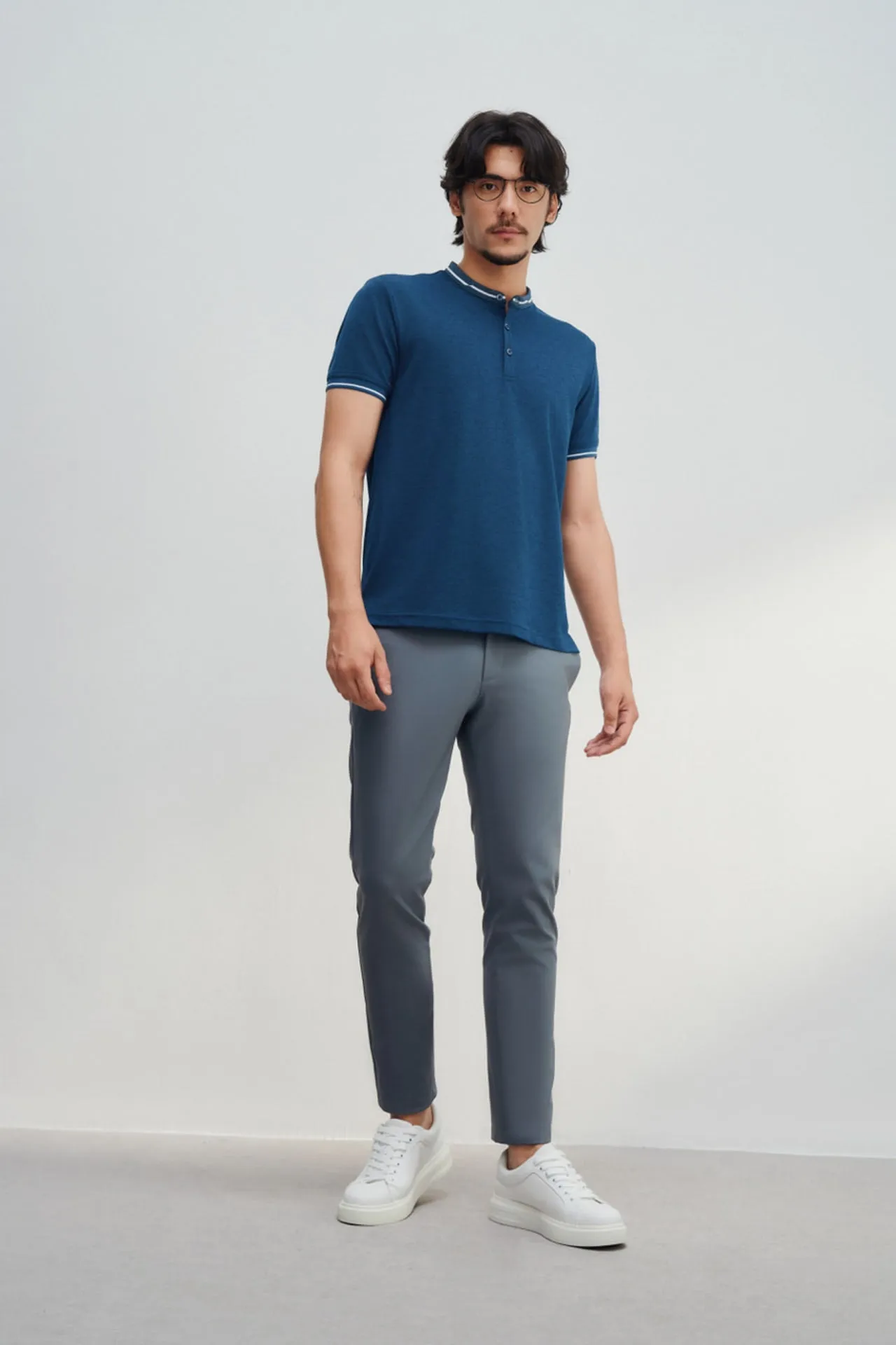 Multi-Way Stretch Slim Tapered Fit Casual Pants