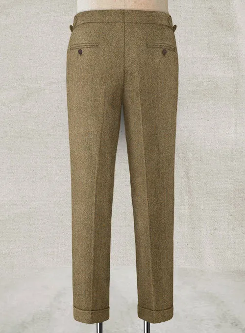 Naples Melange Brown Highland Tweed Trousers