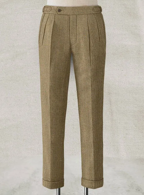 Naples Melange Brown Highland Tweed Trousers