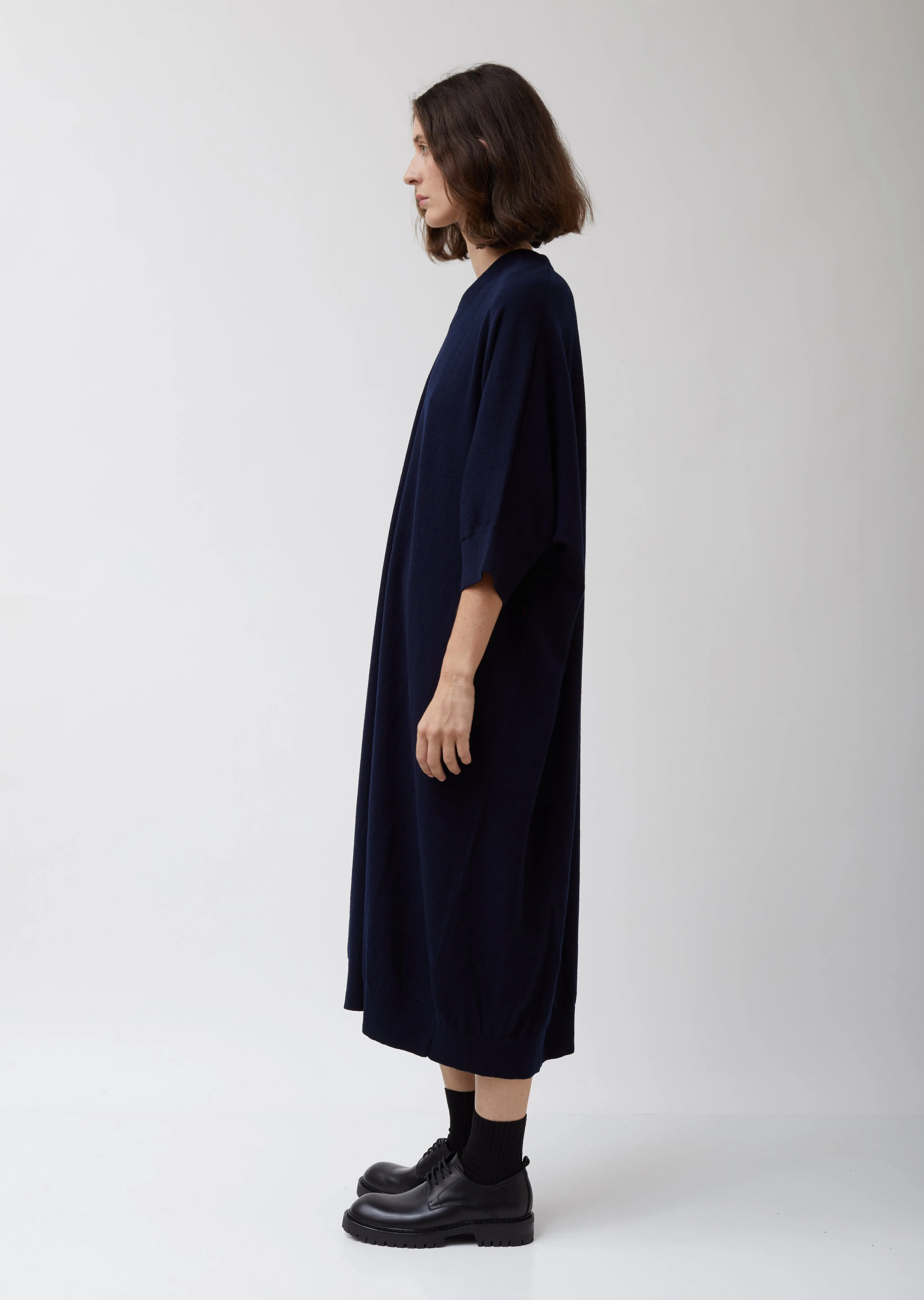 Navy Lambswool Long Dress