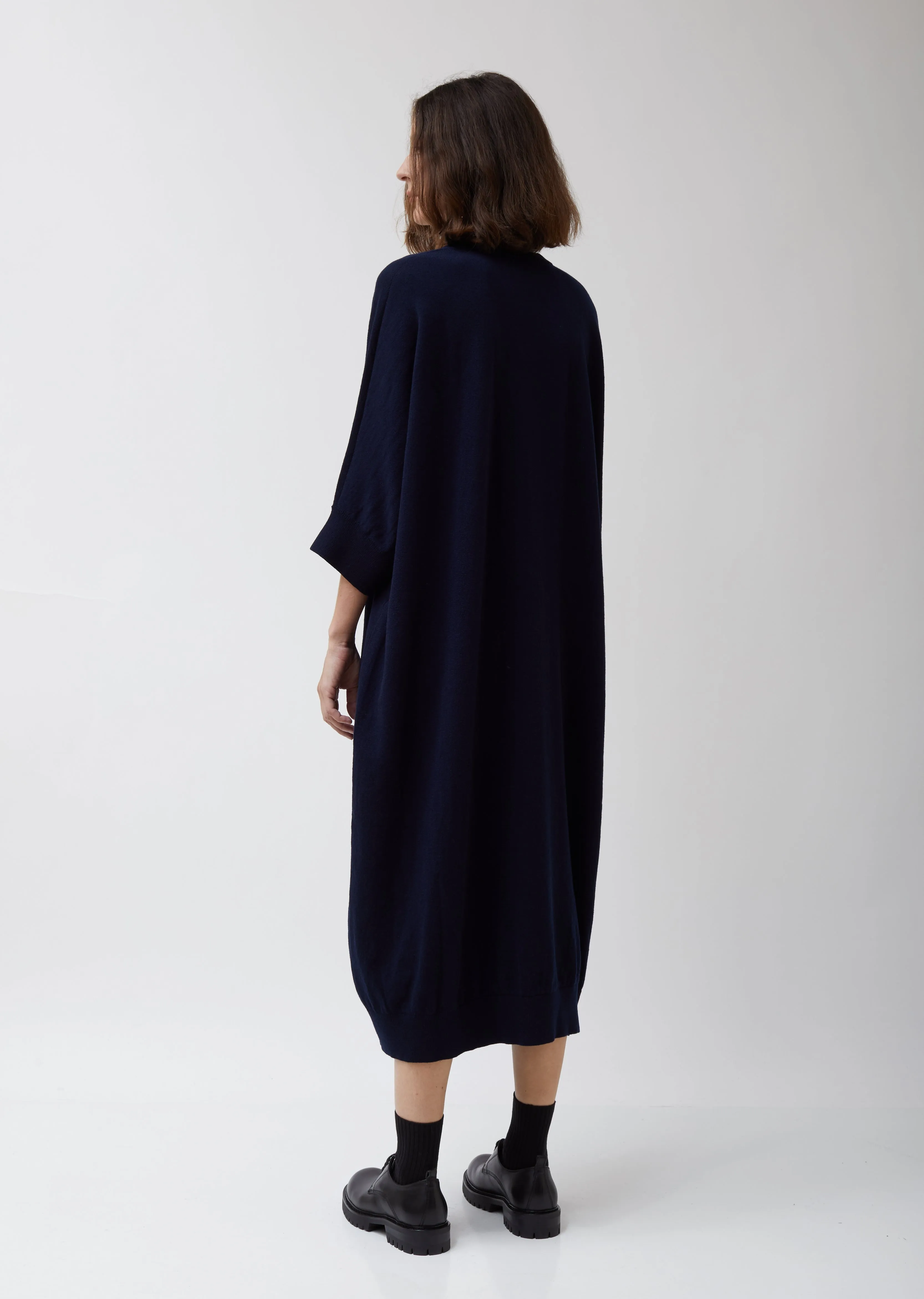 Navy Lambswool Long Dress