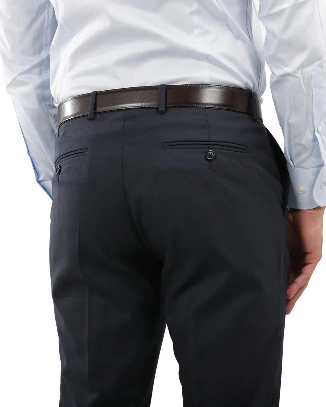 Navy Plain Suit Trousers