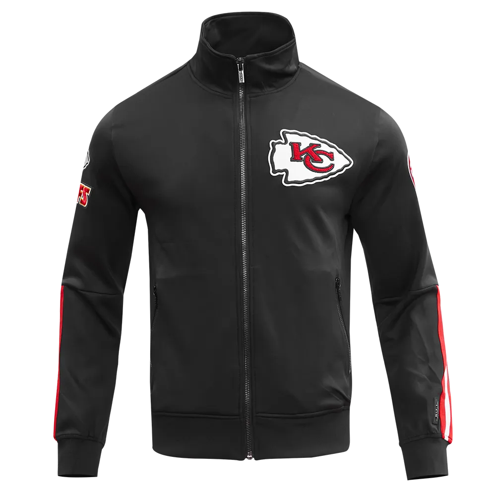 NFL KANSAS CITY CHIEFS CLASSIC MEN'S TRACK JACKET (BLACK)