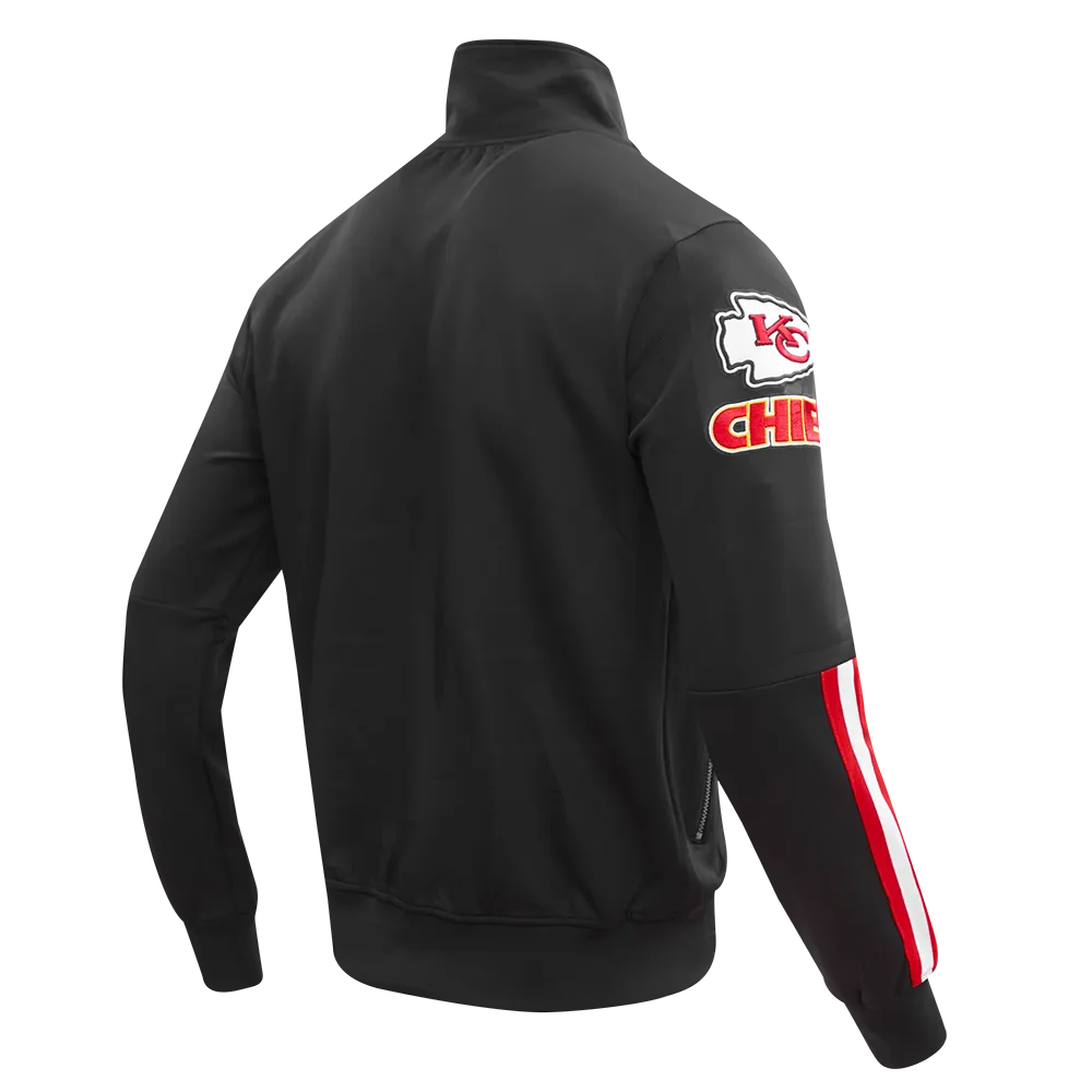 NFL KANSAS CITY CHIEFS CLASSIC MEN'S TRACK JACKET (BLACK)