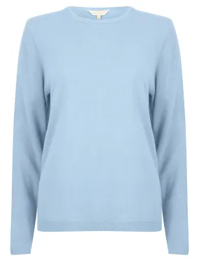 Obama2 Crew Neck Knit Jumper In Della Robbia Blue - Plum Tree