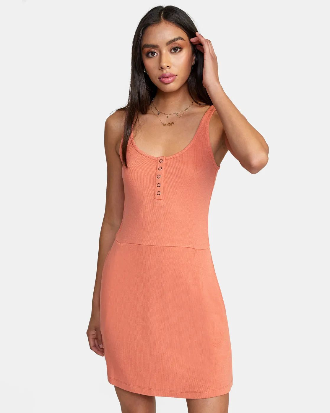 On Repeat Midi Dress - Apricot