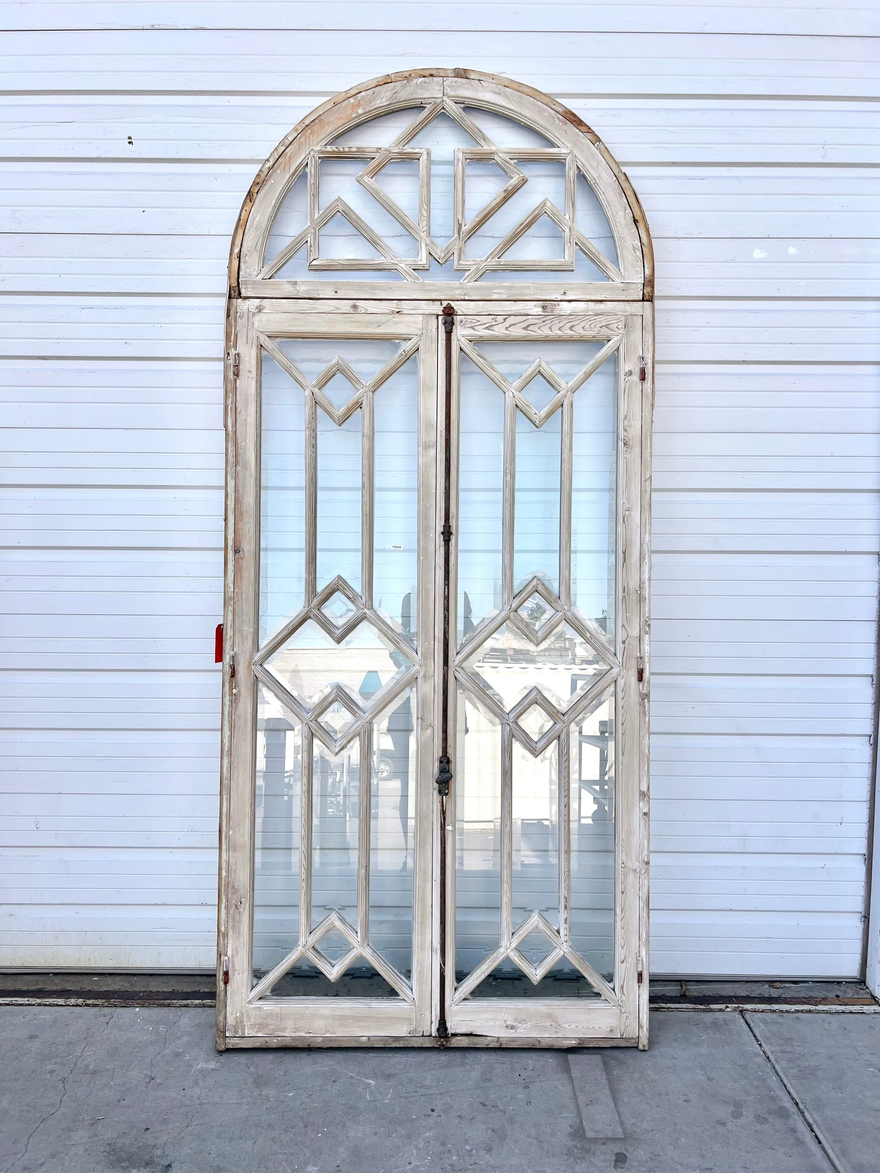 Pair of French Doors with Arched Transom