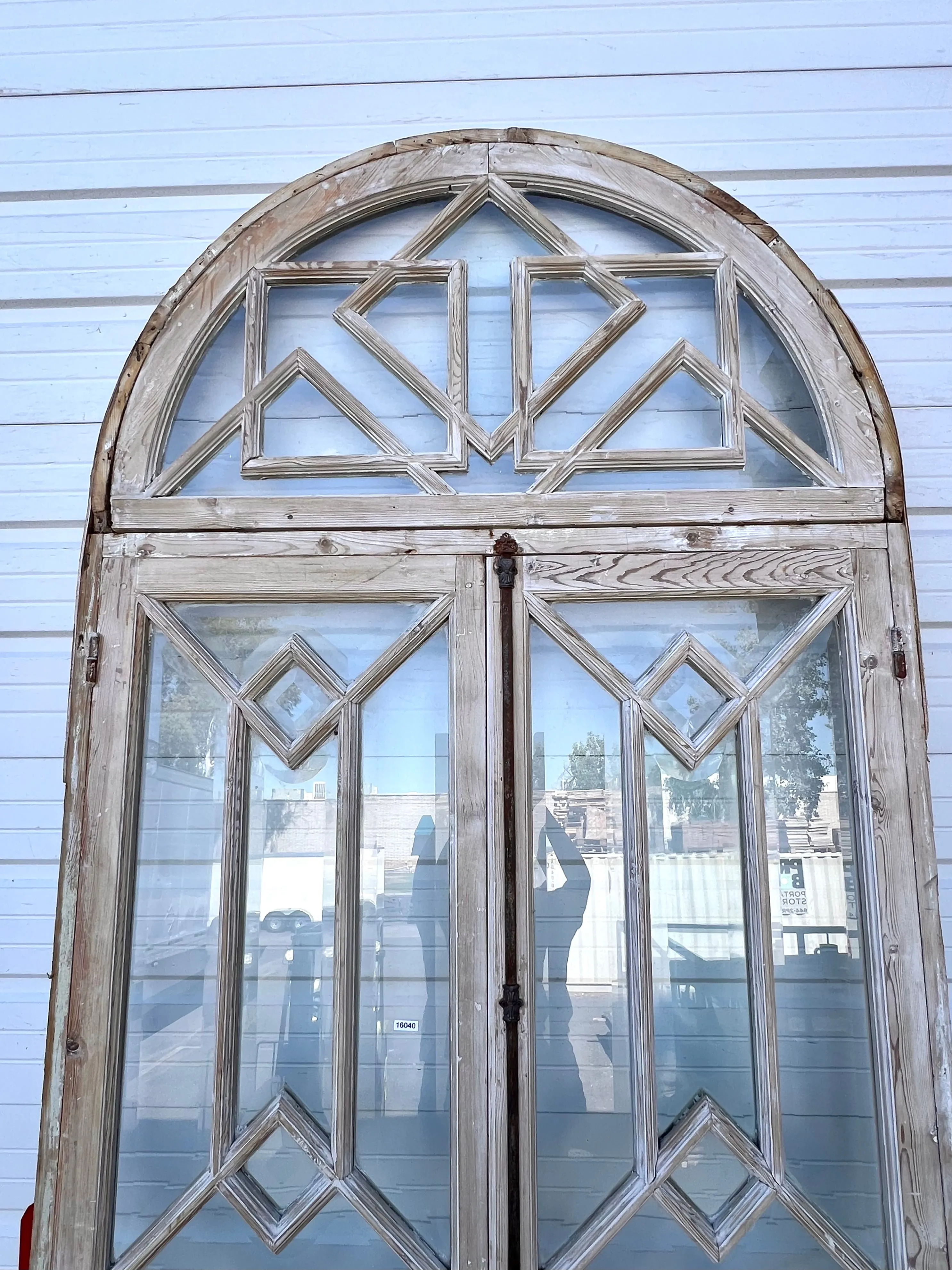 Pair of French Doors with Arched Transom