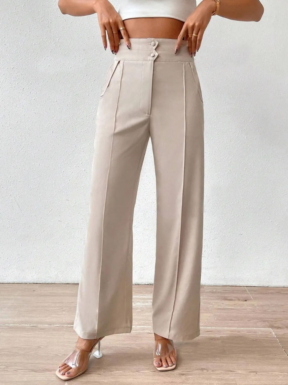 Parien High Waist Wide Leg Suit Pants